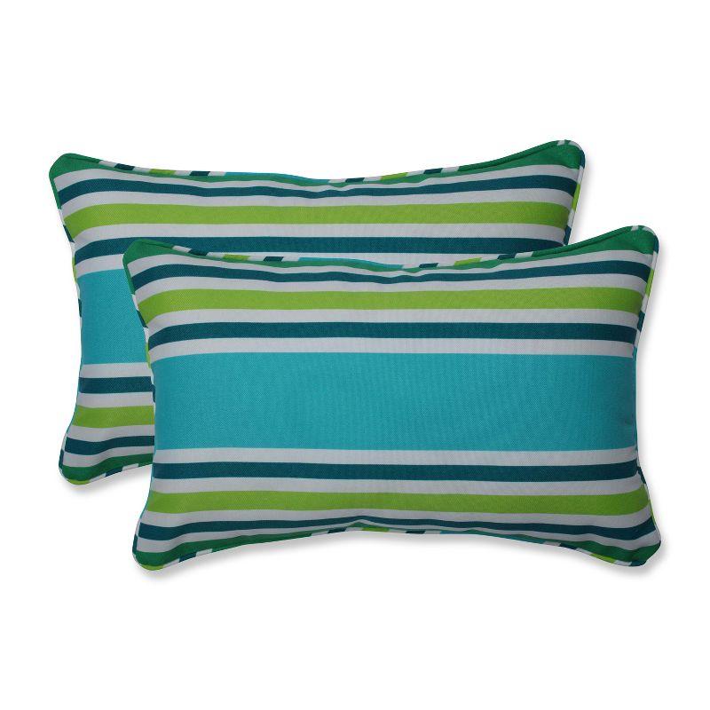 Aruba Striped Indoor/Outdoor Reversible Throw Pillow