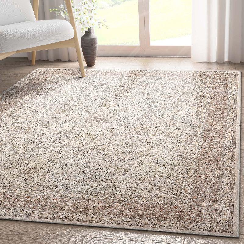 Well Woven Isolde Flatweave Vintage Oriental 5'3" x 7'3" Area Rug Beige