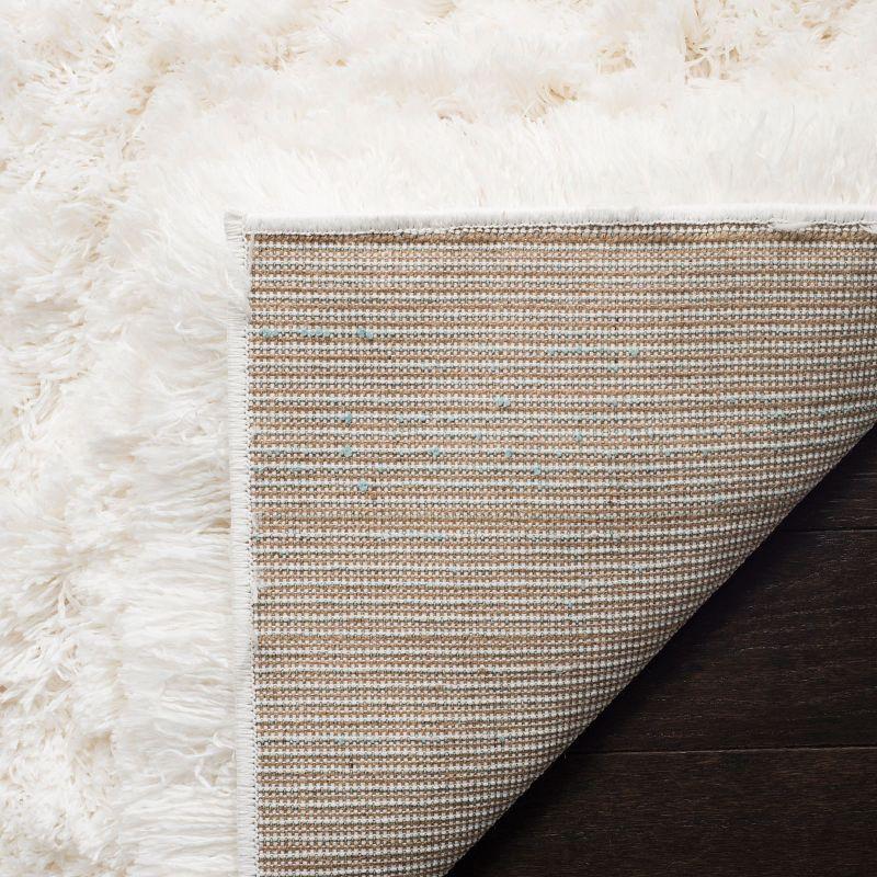 Polar Shag PSG800 Power Loomed Indoor Area Rug - 8'x10' - White - Safavieh