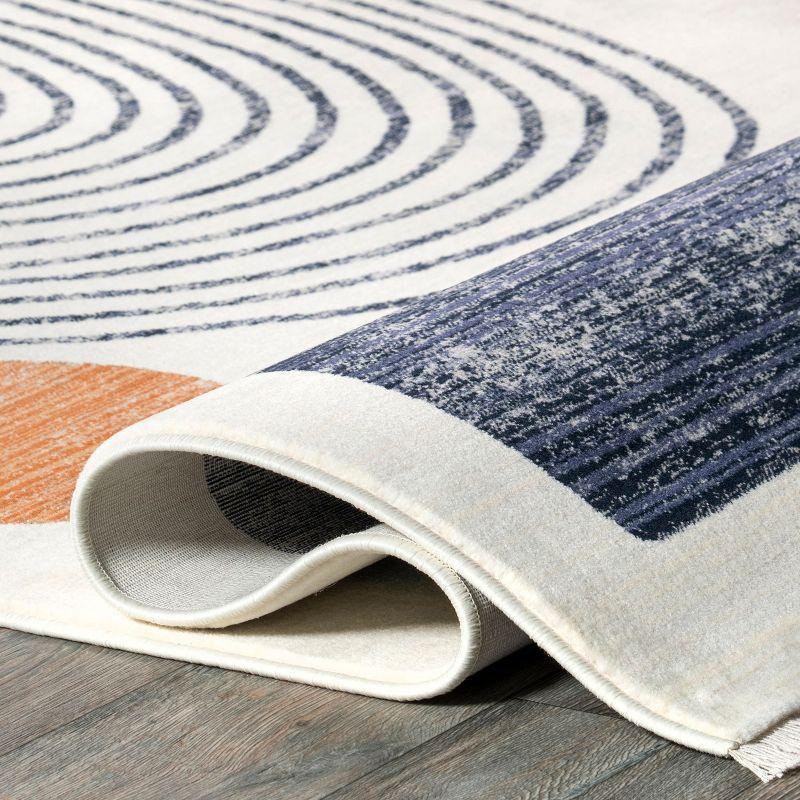 Nuloom Bevin Abstract Sky Fringe Area Rug