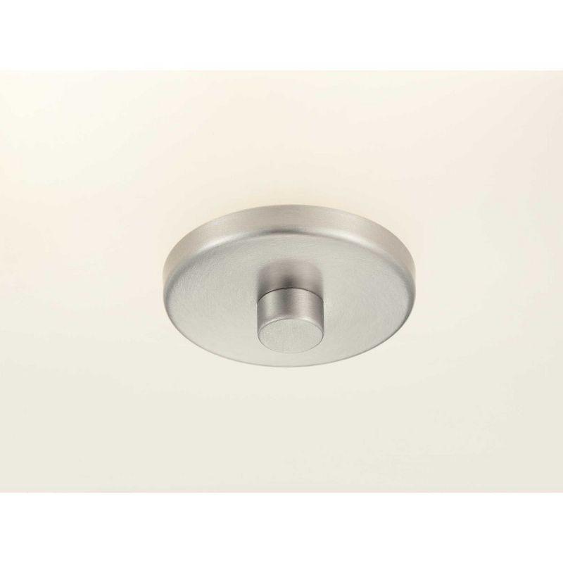 Progress Lighting Inspire Collection 1-Light LED Flush Mount in Brushed Nickel with Summer Linen Shade