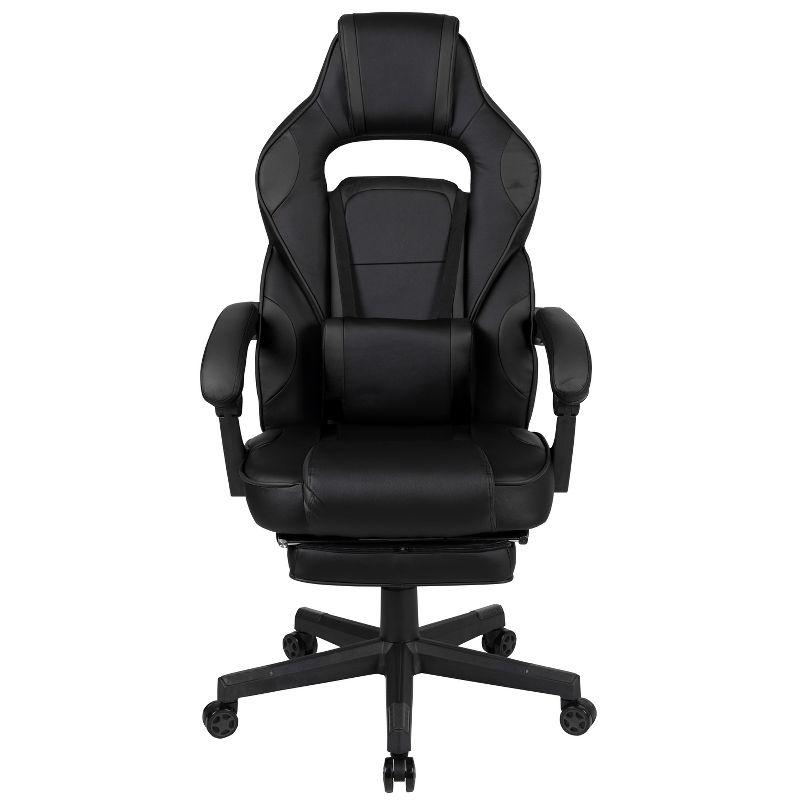 Flash Furniture X40 Gaming Chair Racing Ergonomic Computer Chair with Fully Reclining Back/Arms, Slide-Out Footrest, Massaging Lumbar