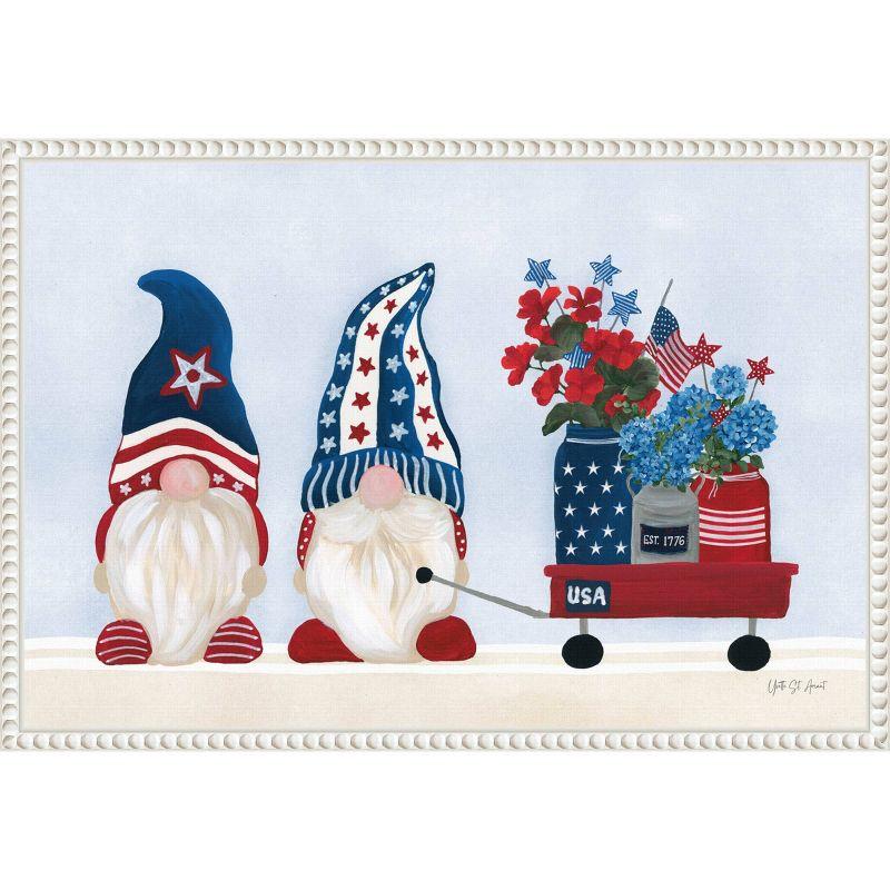 Amanti Art 23"x16" American Gnome I by Yvette St. Amant Framed Canvas Wall Art Print