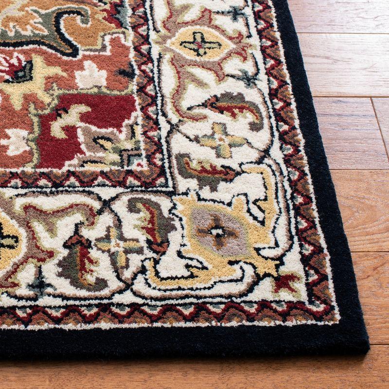 Heritage HG625 Handmade Area Rug - 4'x6' - Navy/Brown - Safavieh