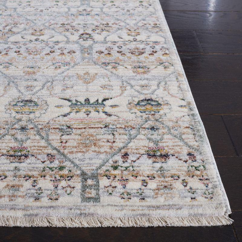 Elegant Ivory 8' x 10' Hand-Knotted Viscose Area Rug