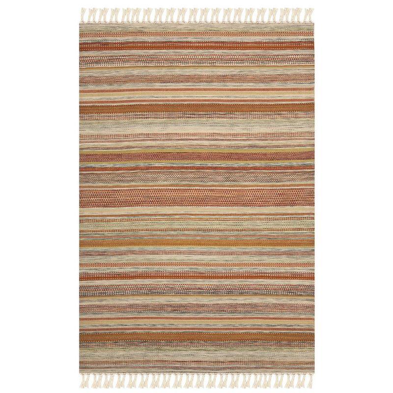 Striped Kilim STK311 Hand Woven Area Rug - Beige - 5'x8' - Safavieh.