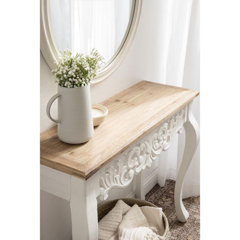 Kate and Laurel Antonella Rectangle Wood Console Table, 38x13x30, Rustic Brown