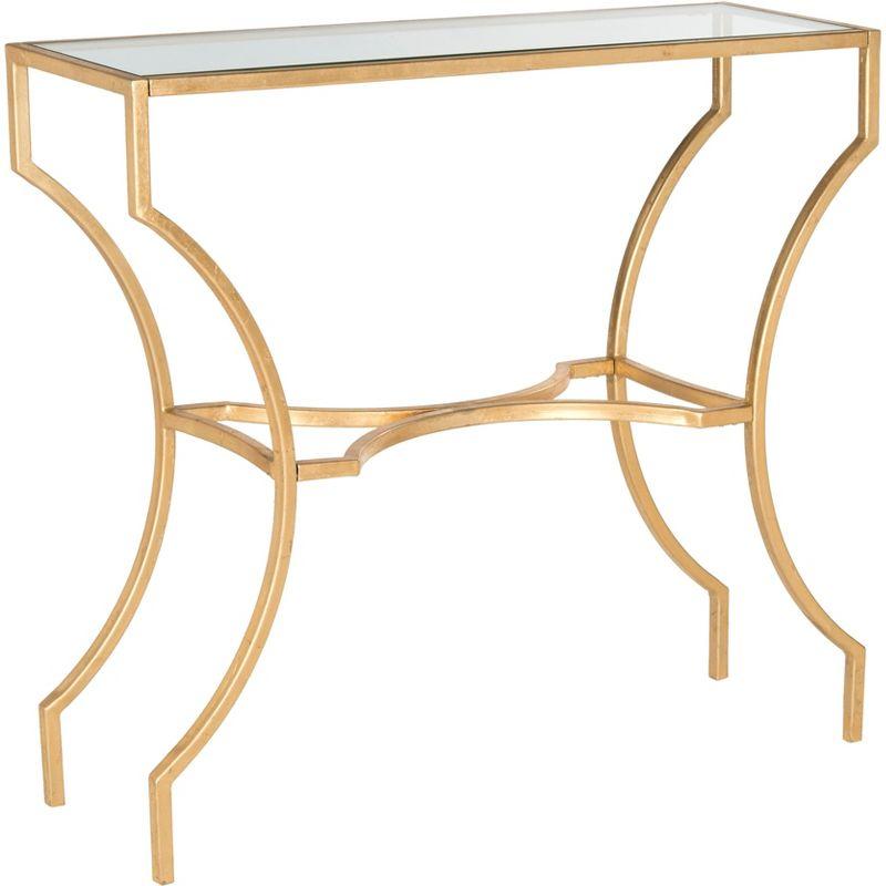 Alphonse Console Table - Gold/Glass - Safavieh