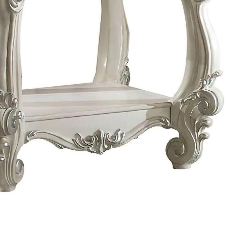 Versailles Classic Bone White 31" Square Wood End Table