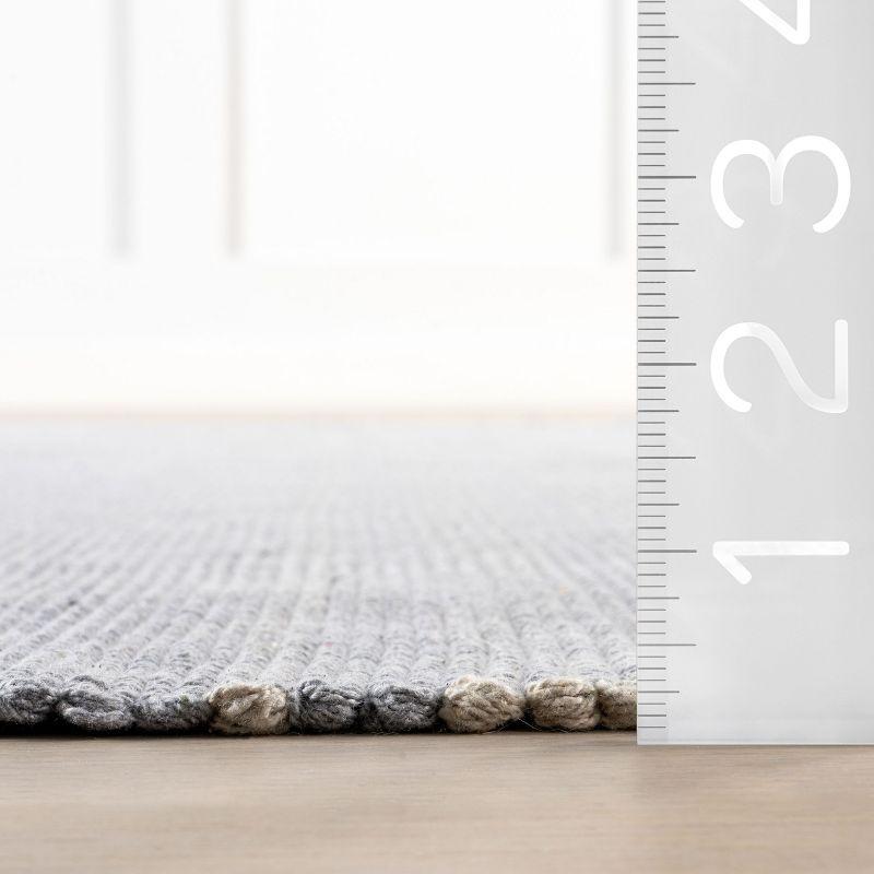 Nuloom Bergamot Striped Cotton Area Rug, Runner 2' 6" x 8', Blue Grey