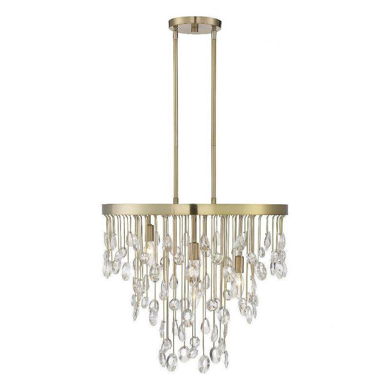 Livorno 4-Light Chandelier in Noble Brass