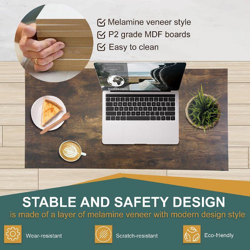 FDW Coffee Tables with Hidden Compartment and Storage Shelf Wooden Lift Tabletop Dining Table for Living Room Home (Brown)