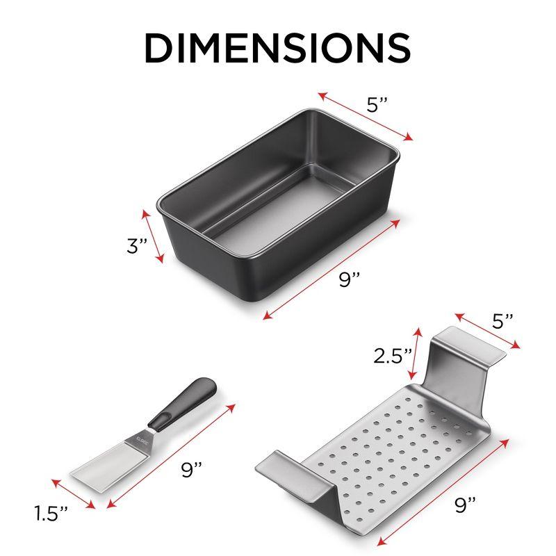 Elbee Non-Stick Carbon Steel Meatloaf Pan with Perforated Tray