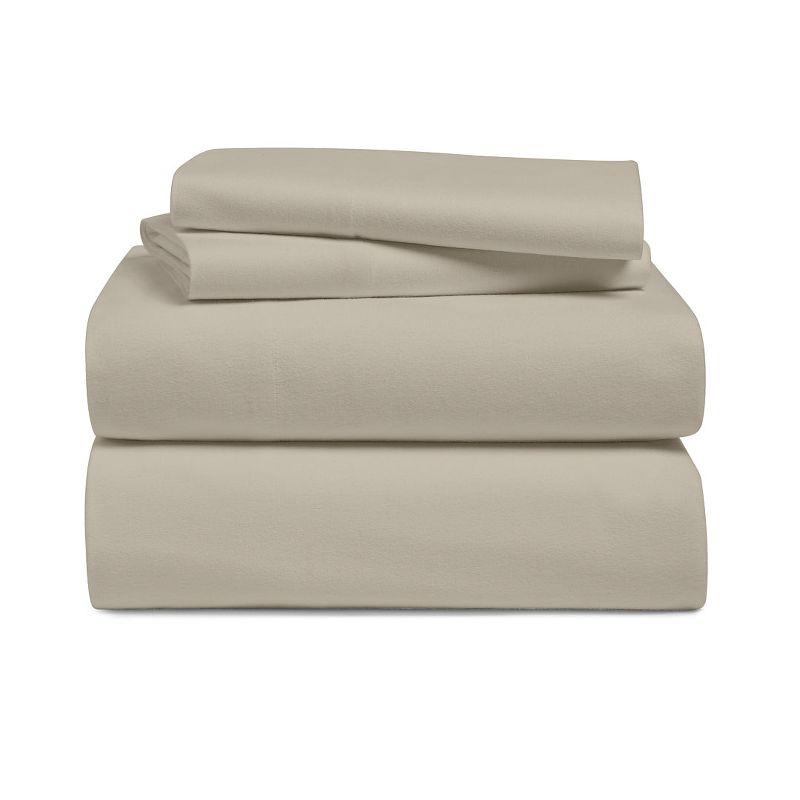 Cosy House Collection Flannel Bed Sheet Set - Dark Grey, Queen