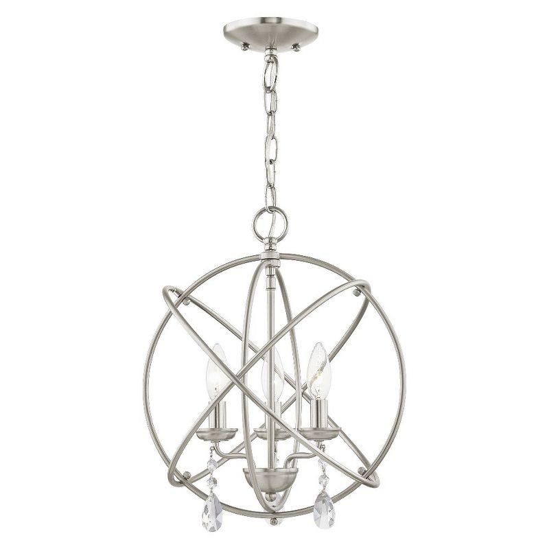 Livex Lighting Aria 3 - Light Chandelier in  Brushed Nickel