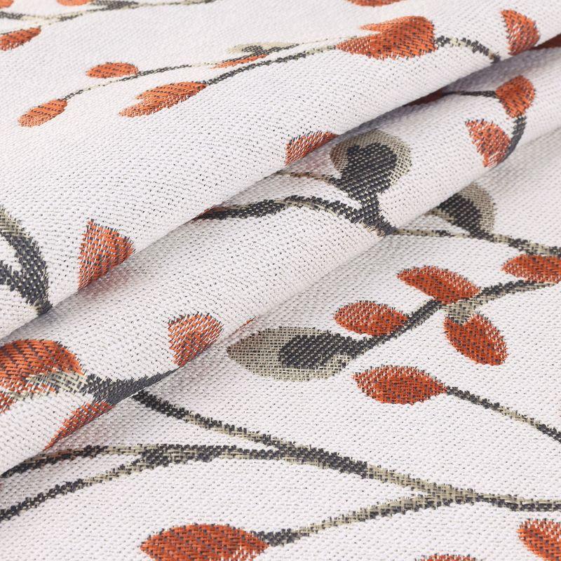 Unique Bargains Four Seasons Decoration Throw Floral Pattern Pillow Cases 2 Pcs Orange Flower 18" x 18"
