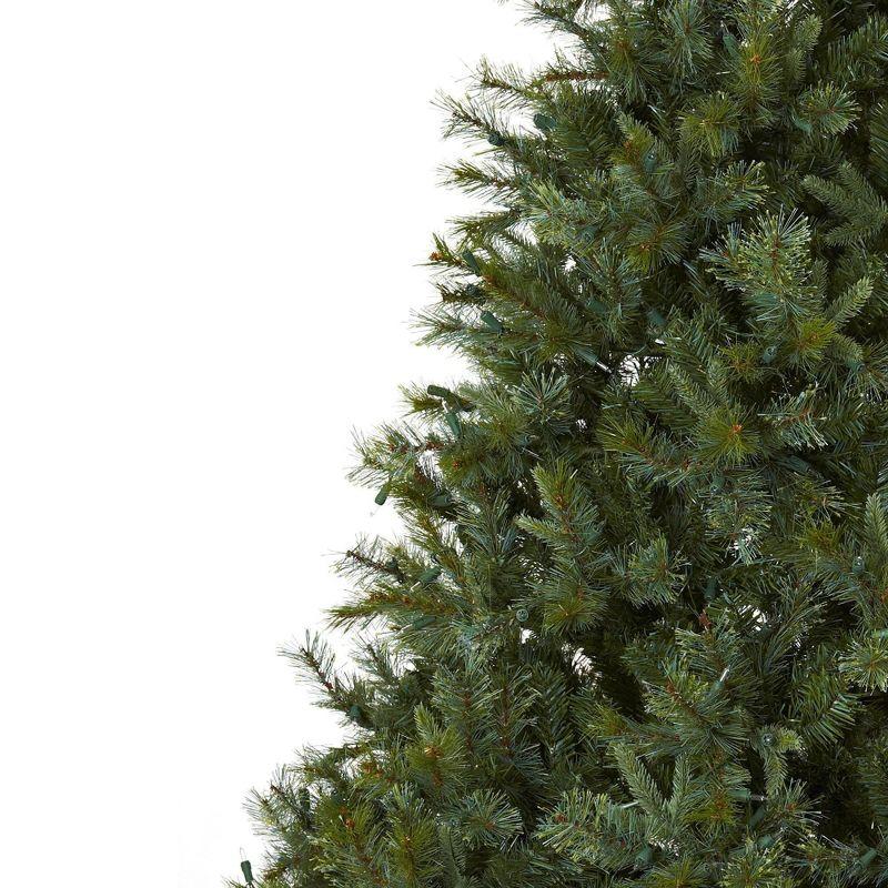 Nearly Natural 7.5-ft Majestic Multi-Pine Christmas Tree with Clear Lights