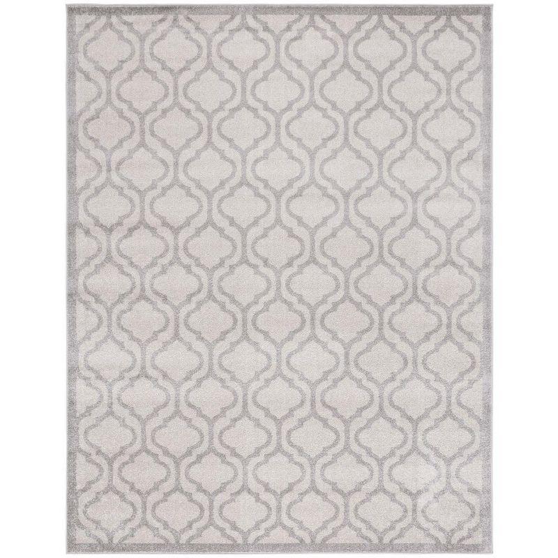 Light Grey/Ivory Hand-Knotted Reversible Cotton Area Rug 9' x 12'