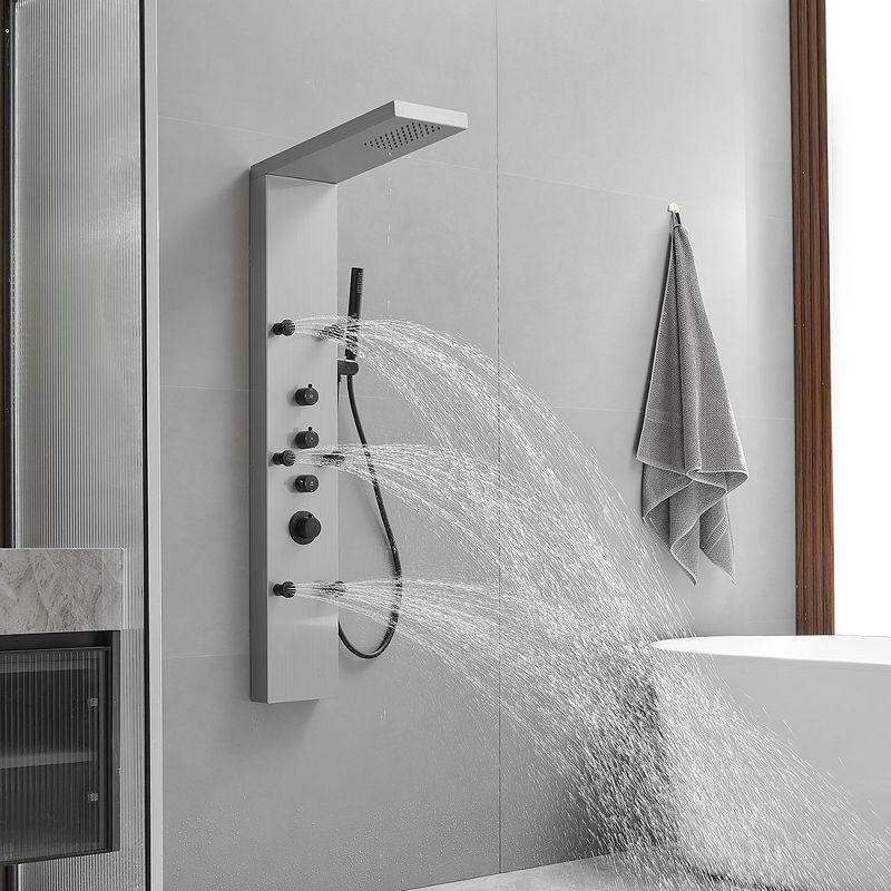 BWE 6-Shower Rain Shower Tower Shower Panel System with Rainfall Shower Head and Shower Wand