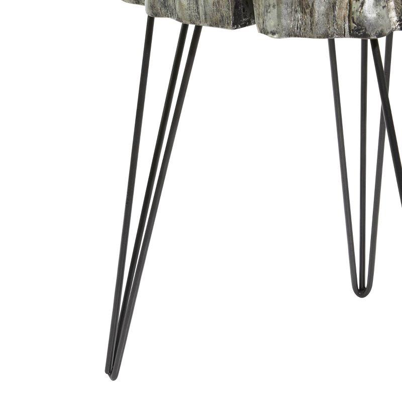 Modern Polystone and Metal Accent Table - Olivia & May