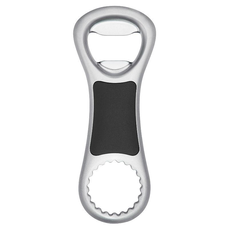 OXO Die Cast Bottle Opener Silver: Zinc Kitchen Tool, Dishwasher-Safe, Metallic Finish, Beer & Wine Accessory
