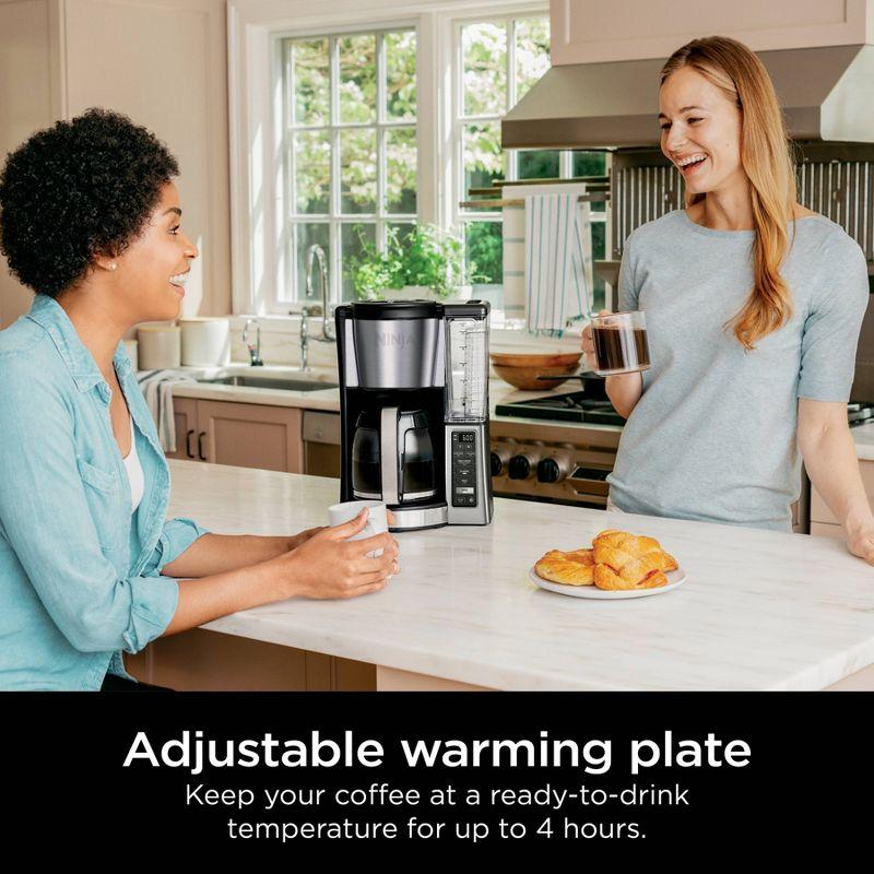 Ninja® 12-Cup Programmable Coffee Brewer, 2 Brew Styles, Adjustable Warm Plate, 60oz Water Reservoir, Delay Brew - Black/Stainless Steel