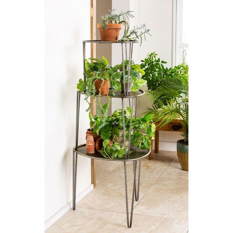 Evergreen Beautiful Leaf Shape Metal Nested Side Tables, Set of 3 - 21 x 21 x 19 Inches Homegoods and Decorations for Every Space