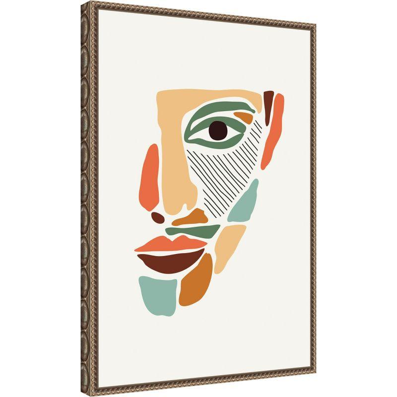 Amanti Art Color Abstract Faces #2 by Jay Stanley Canvas Wall Art Print Framed 16 x 23-in.