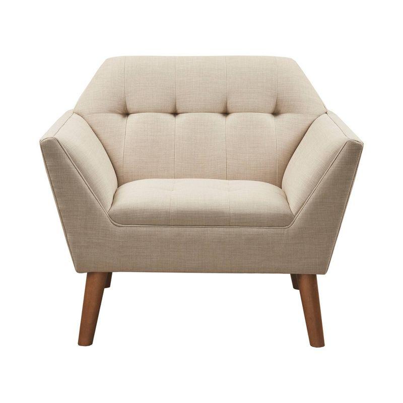 Newport Lounge Chair Beige - Ink+Ivy: Polyester Upholstered, Wood Legs, Foam Cushion, Spot Clean