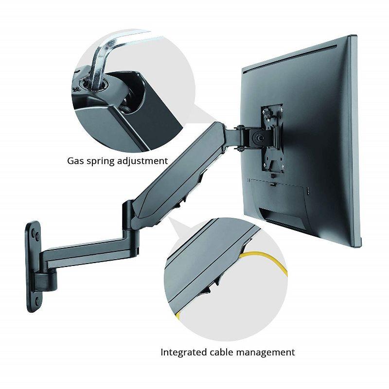 SIIG High Premium Aluminum Wall Mount Single Monitor 17" to 34" CEMT2L12S1