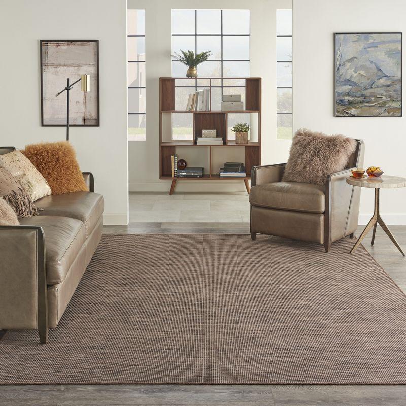 Easy-Care Natural Synthetic 8' x 10' Flatweave Indoor/Outdoor Rug