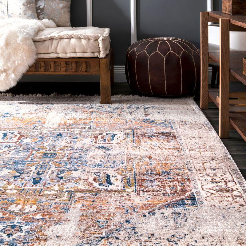 Nuloom Harriet Oriental/Persian 2x6 Runner Indoor Area Rug for Living Room Bedroom Dining Room Entryway Hallway Kitchen, Ivory/Multicolor