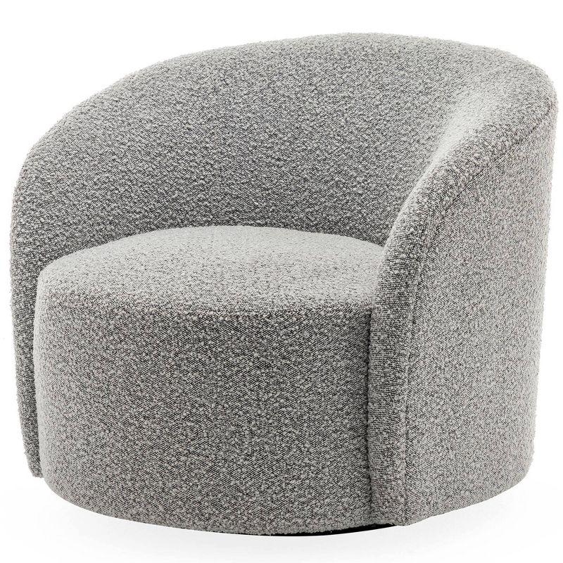 34" Wide Upholstered Swivel Barrel Chair - Kinwell