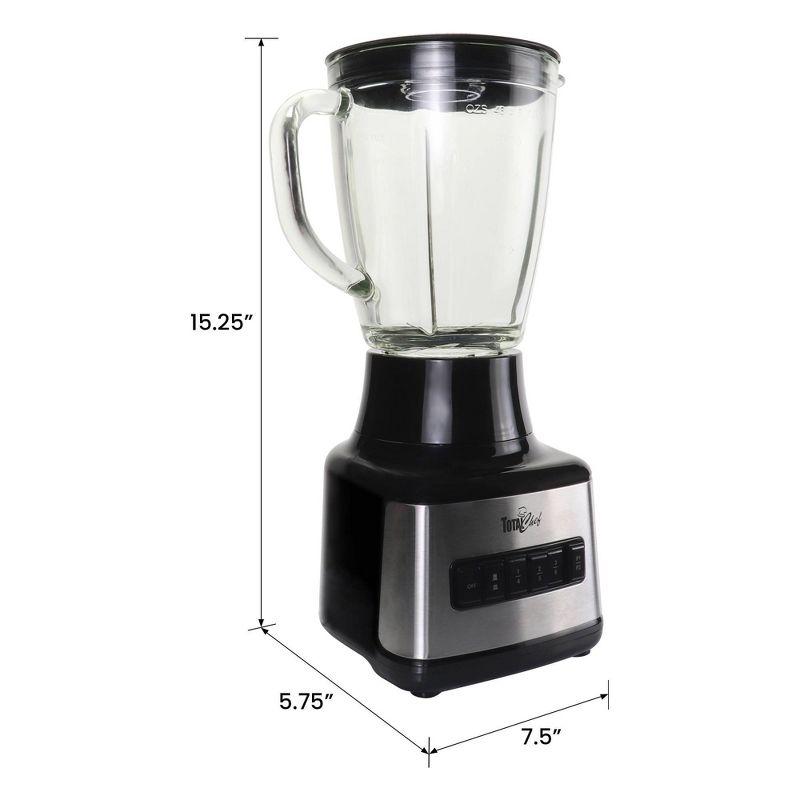 Total Chef Total Chef 51 Oz Countertop Blender with 6 Speed & 2 Pulse Options For Smoothies, Shakes, Ice and Dips