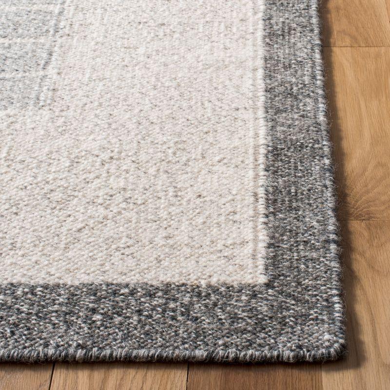 Kilim KLM155 FLAT WEAVE Accent Rug - Ivory/Grey - 3'x5' - Safavieh