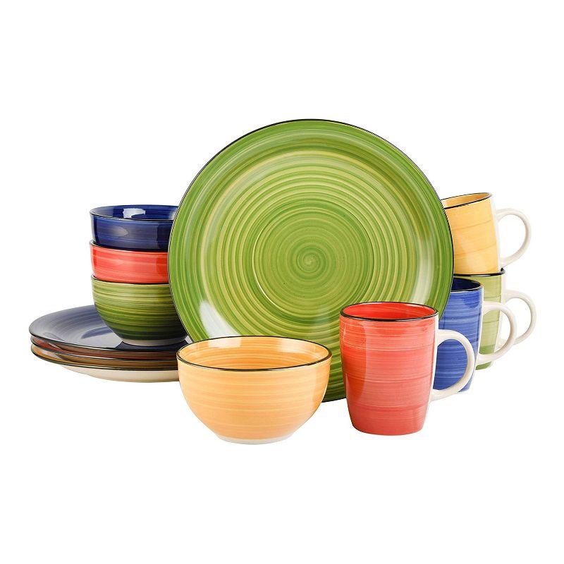 Gibson Home Color Vibes 12-Piece Dinnerware set - Assorted Colors