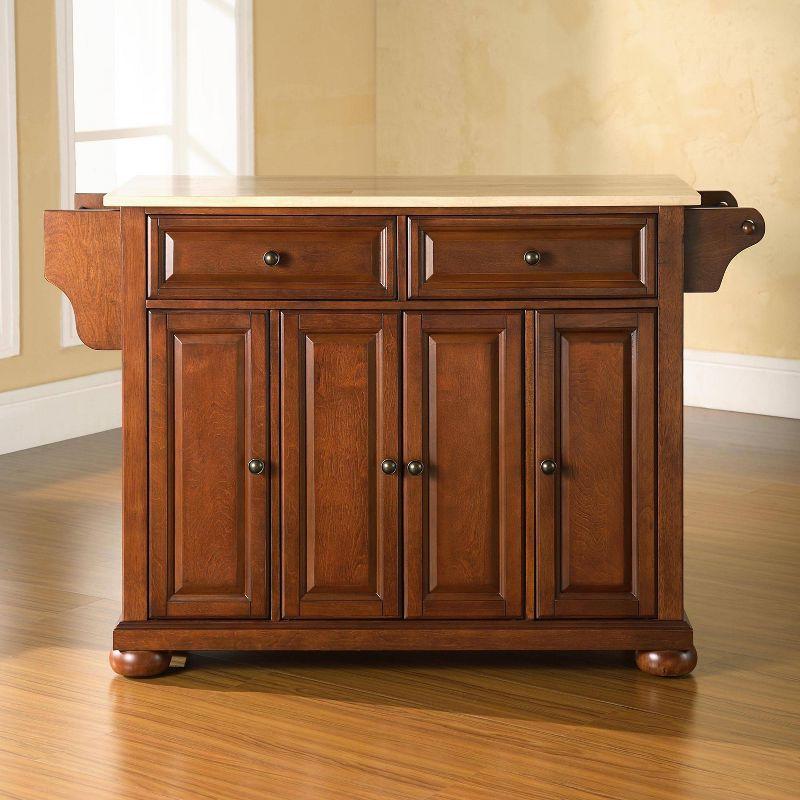 Alexandria Cherry Wood Top Full Size Kitchen Island