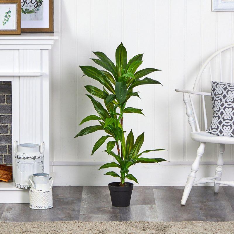 Nearly Natural 3-ft Dracaena Artificial Plant (Real Touch)