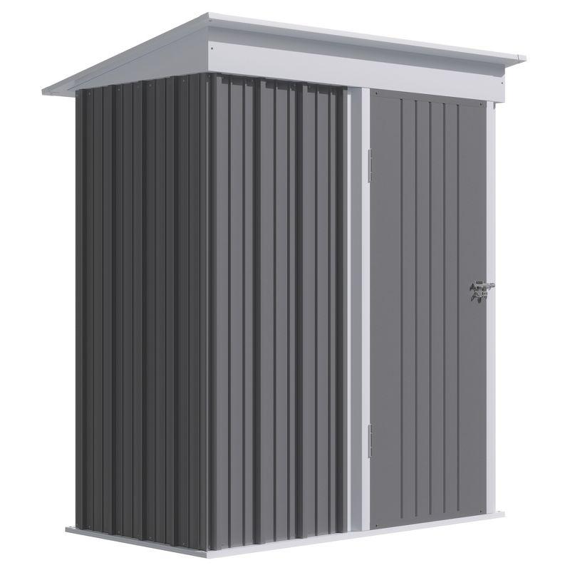 5 ft. W x 3 ft. D Metal Lean-To Storage Shed