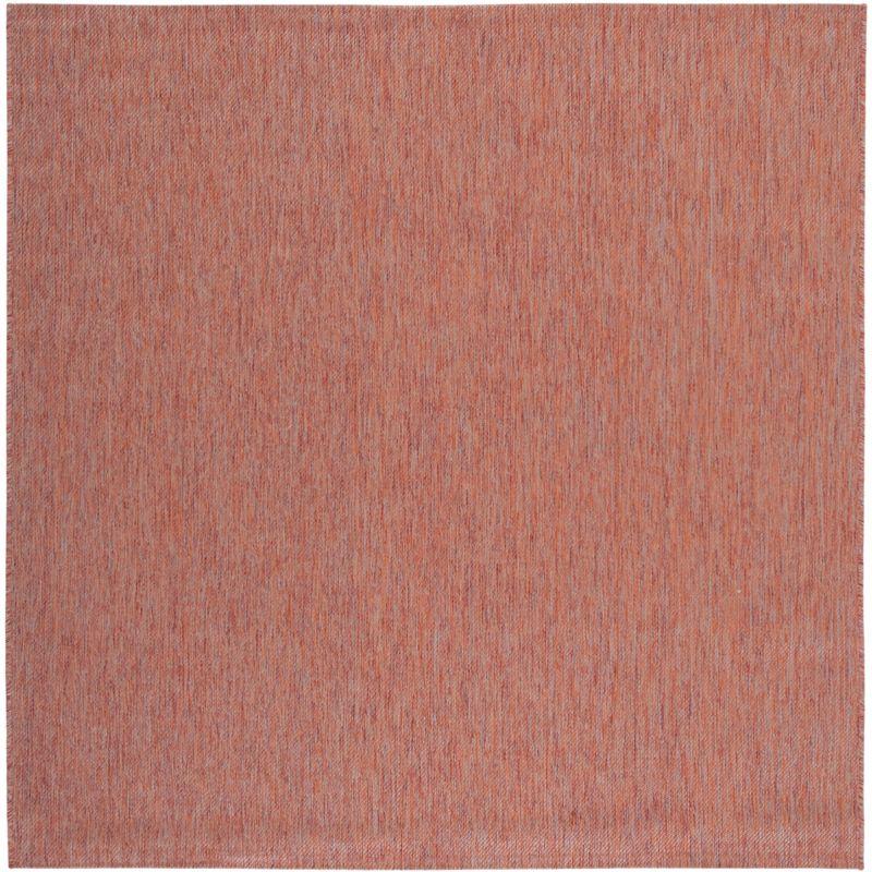 Beach House BHS218 POWER LOOMED Indoor/Outdoor Area Rug - Rust - 4'x4' - Safavieh