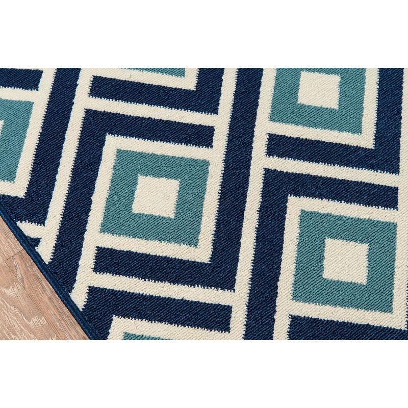 Indoor/Outdoor Blue Squares Rug