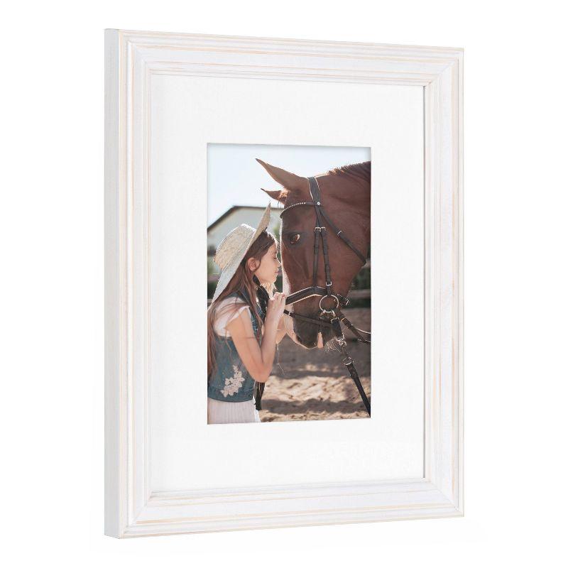 6pc Bordeaux Frame Box Set White - Kate & Laurel All Things Decor: Modern Wall Gallery Kit, Wood Frames with Glass