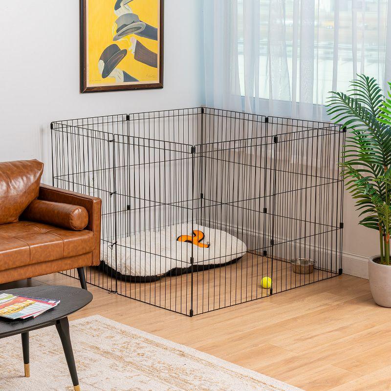 IRIS USA 36" Exercise 8 Panel Wire Metal Pet Playpen for Dog,Cat