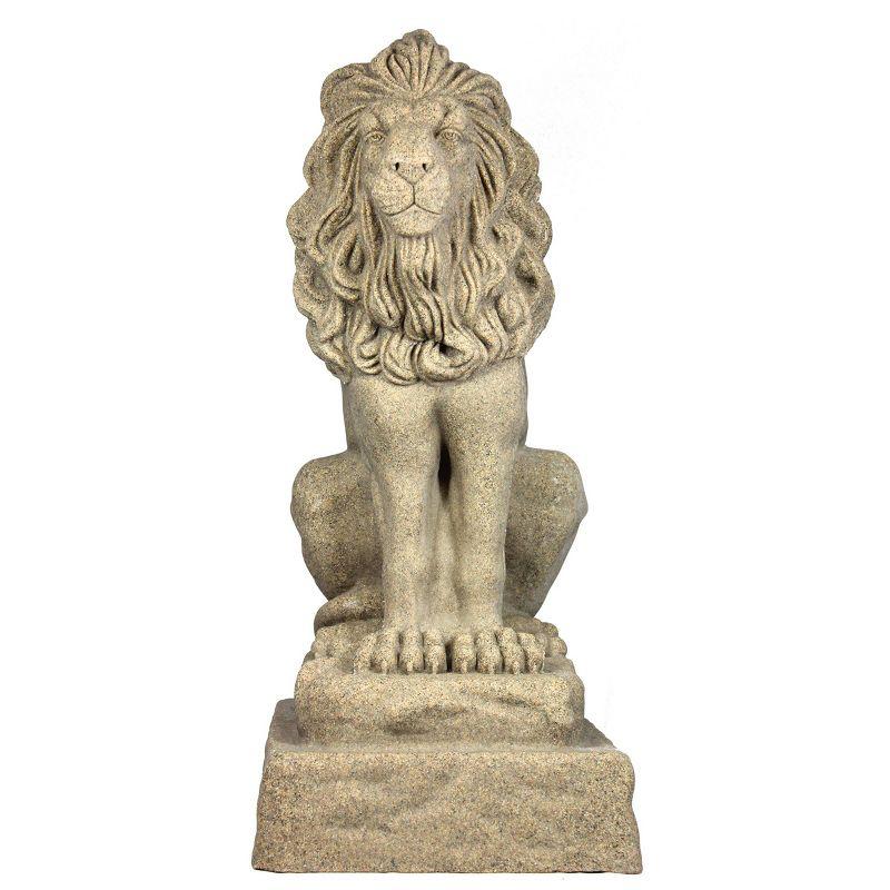 28.13" Resin Lion Statuary - Sand - Emsco