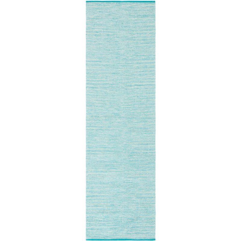 Montauk MTK250 Hand Woven, Flat Weave Indoor Runner Rug - Aqua/Blue - 2'3"x8' - Safavieh