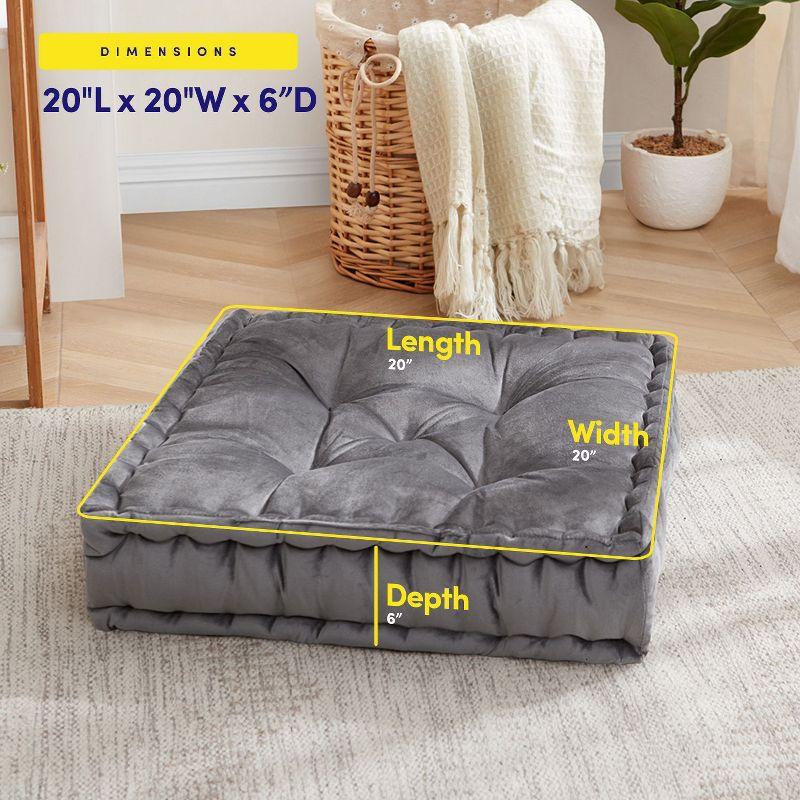 Sweet Home Collection Large Floor Pillow Reversible Meditation Yoga Cushion