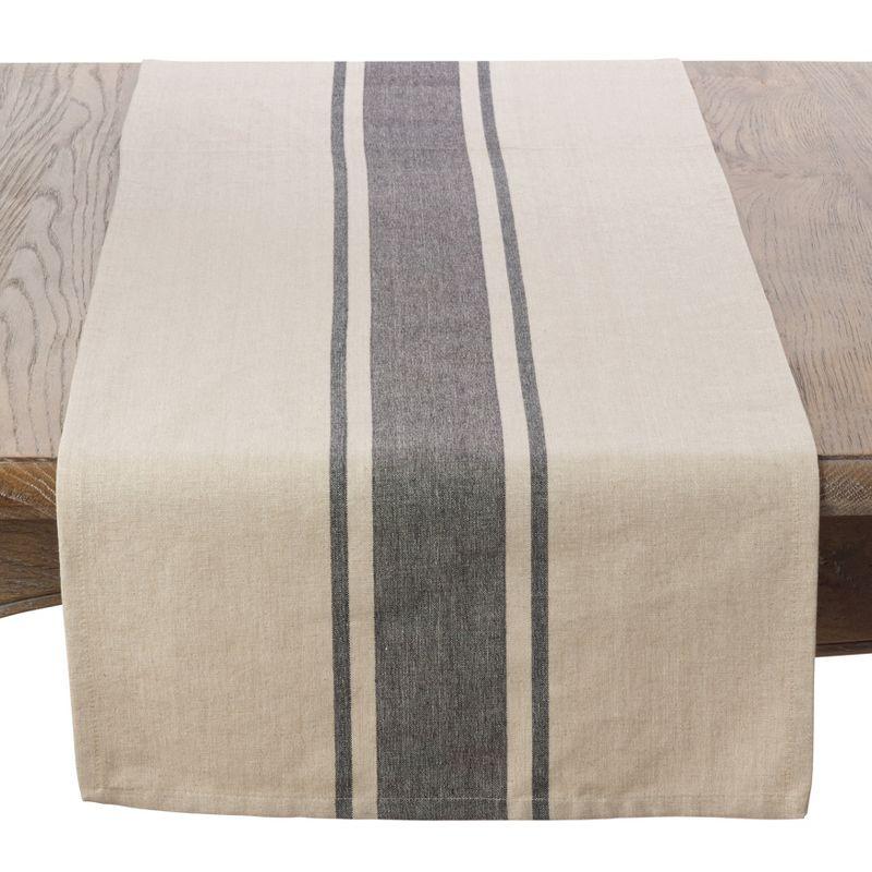 Rustic Cotton Banded Design Table Runner 16"x90"