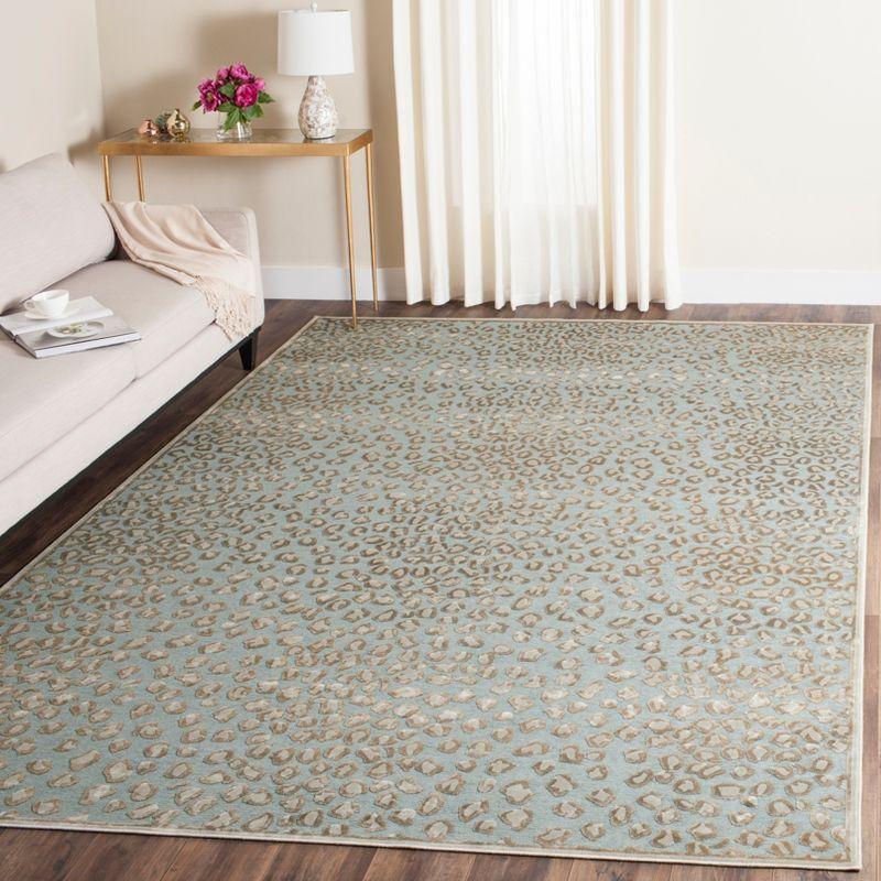 Paradise PAR84 Power Loomed Area Rug - Stone/Aqua - 8'x10' - Safavieh.