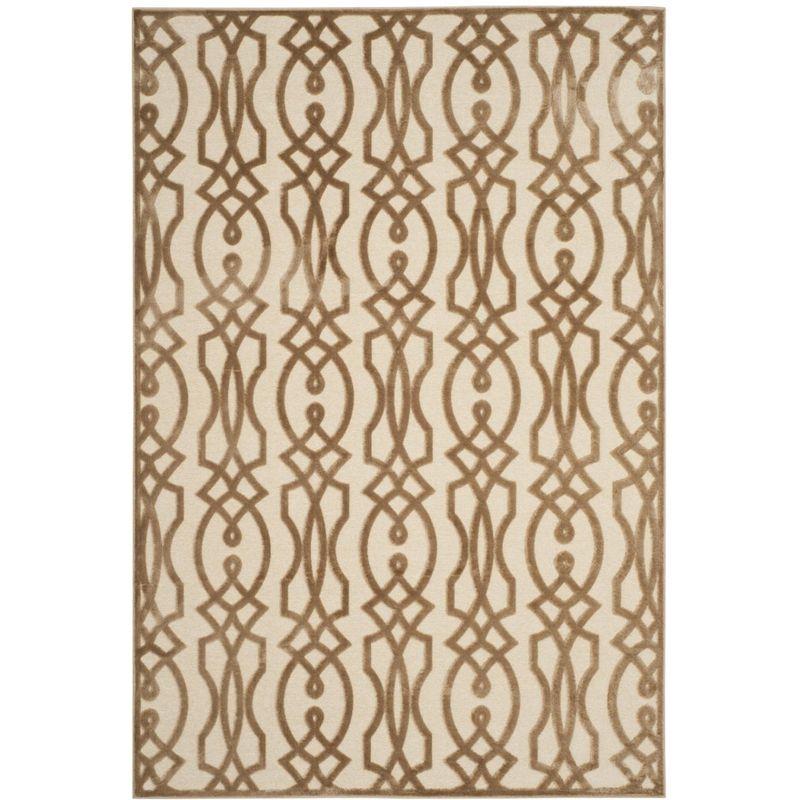 Martha Stewart Villa Screen - MSR4485 - Indoor Power Loomed Area Rugs - Hickory - 5'3"x7'6"