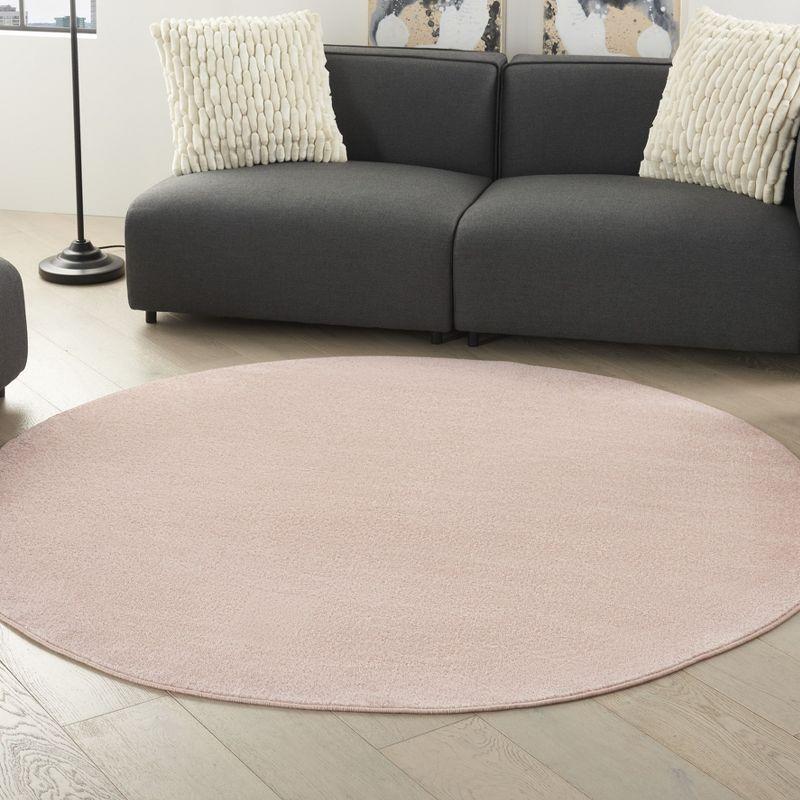 Nourison Essentials Easy Care Indoor Outdoor Area Rug - Pink 6' x Round